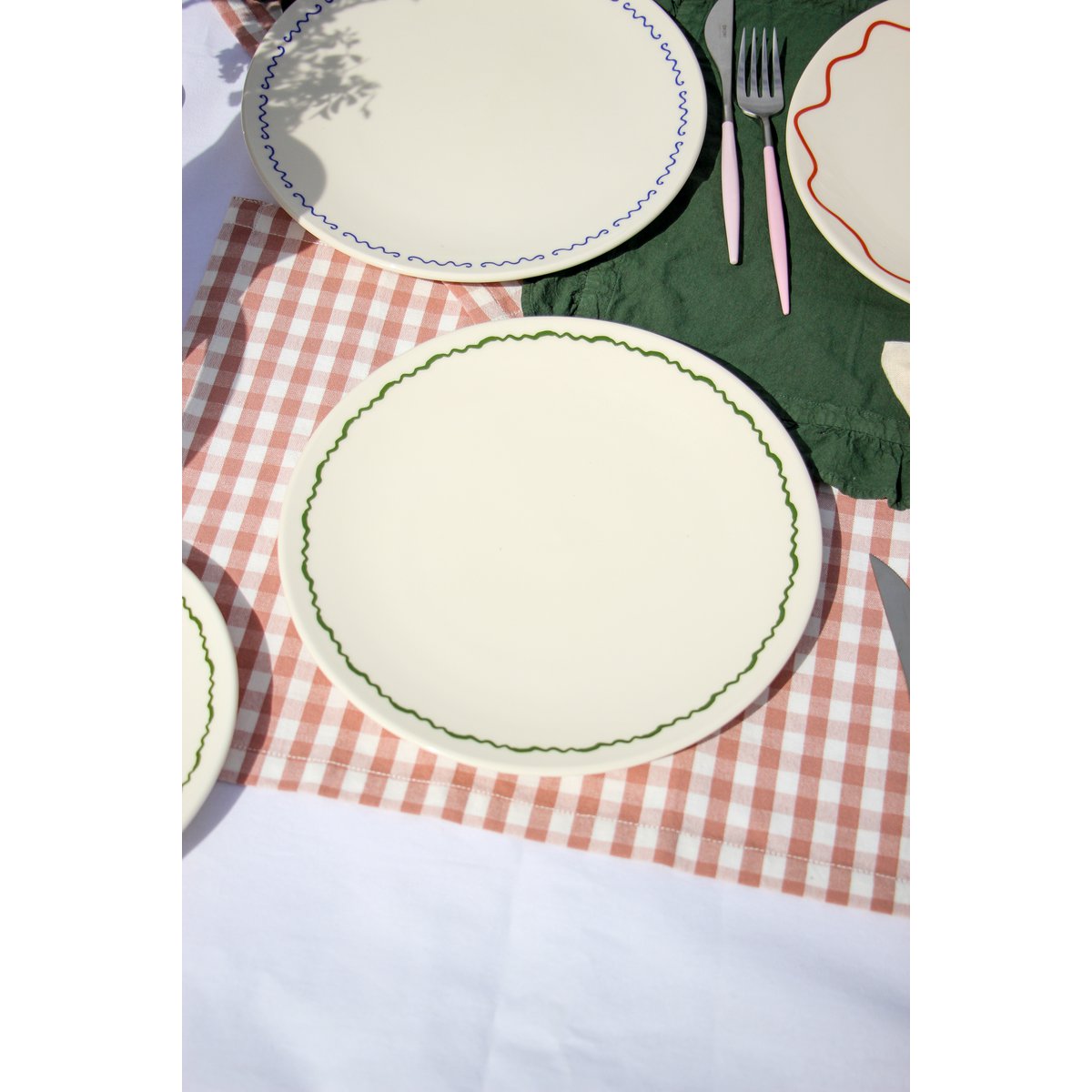 Piatto di cena umore verde