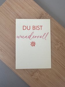 Minikarte "Je bent geweldig"