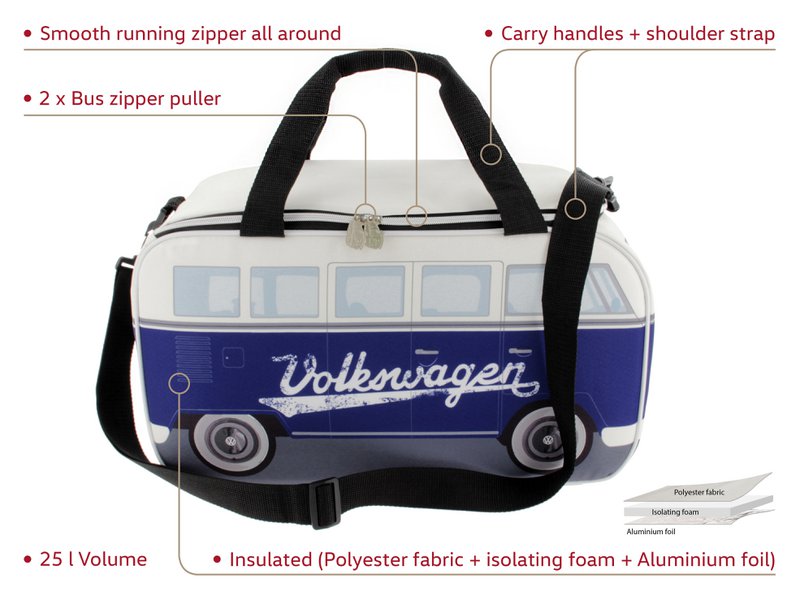 Volkswagen VW T1 Bus Kühltasche (25 l) - Blau