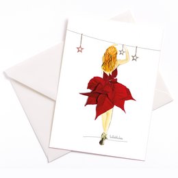 Weihnachtskleid - Karte mit Umschlag