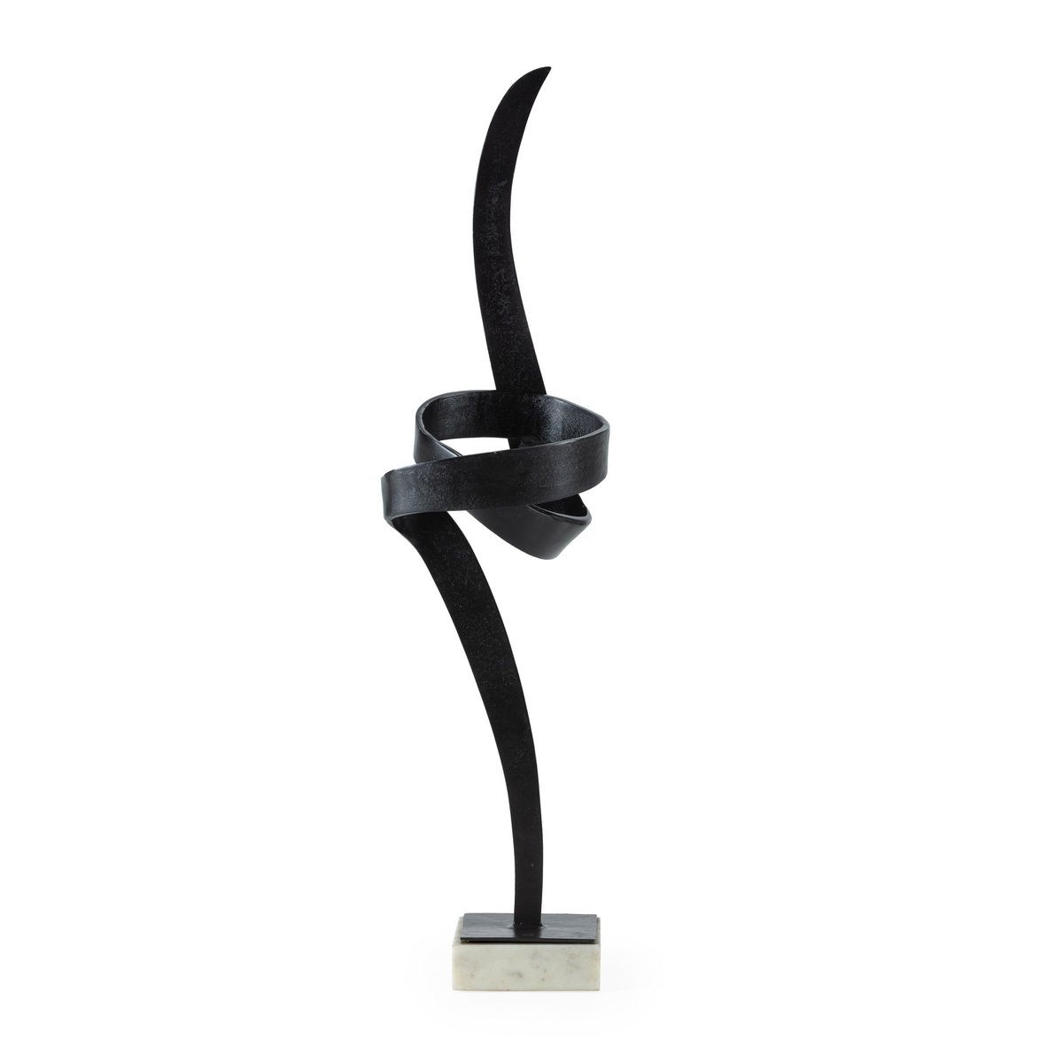 ESCULTURA 30X35X131 METAL BRONCE NEGRUZCO/MARMOL BLANCO TH5419500