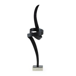 SCULPTURE 30X35X131 METAL BLACKISH BRONZE/WHITE MARBLE TH5419500