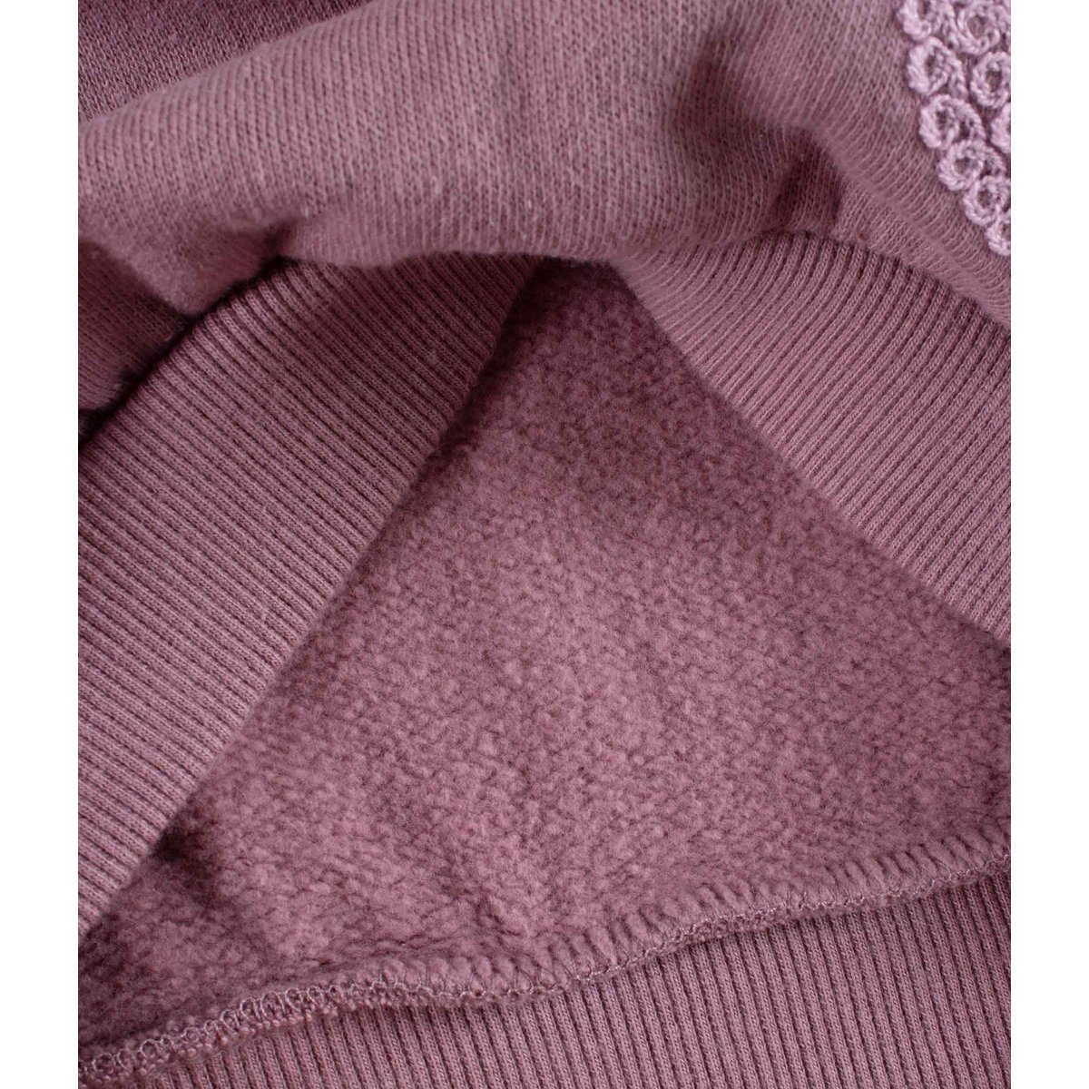 Embroidered Hearts Mauve Sweatshirt