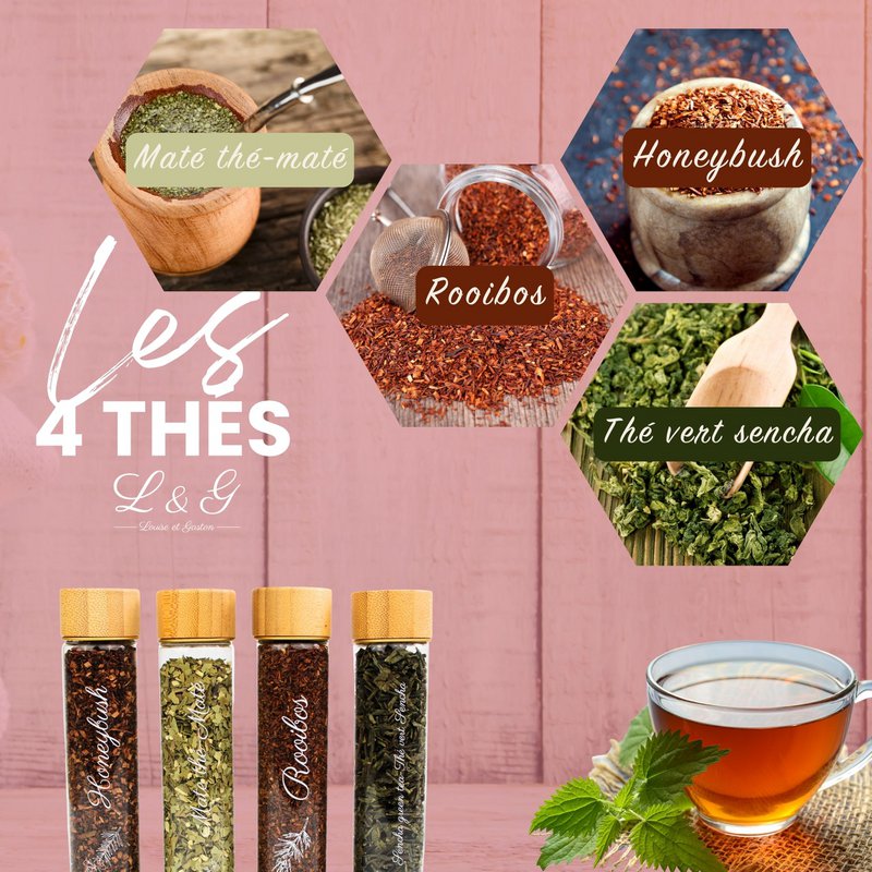 L&G® Tesæt Infusionsforberedelse og smagning - Gaveideer - Original gør-det-selv te-gaveæske - Jul, fødselsdag - Fremstillet i Frankrig - Kvalitetsingredienser og tilbehør