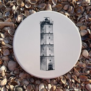 Wandkreis Leuchtturm Terschelling – Runde Wanddekoration 20 cm | Maritime Wandfliese