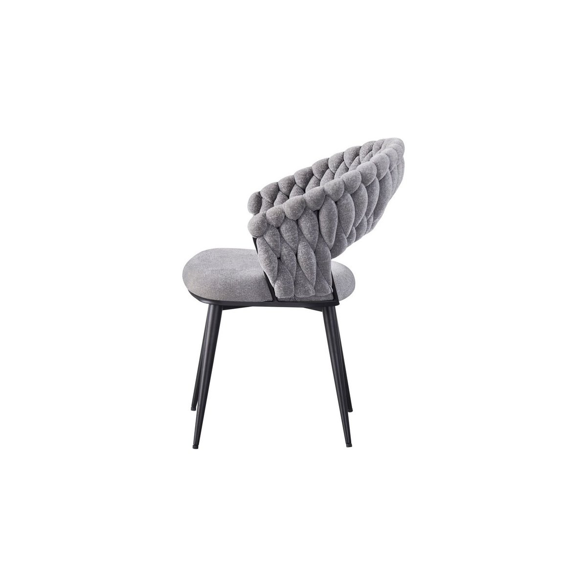 Sedia per sala da pranzo Wave Braided | Grigio