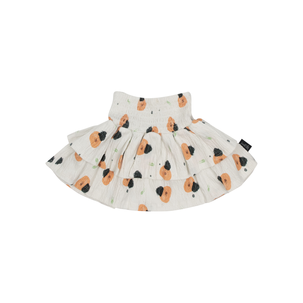 Summer skirt print peach