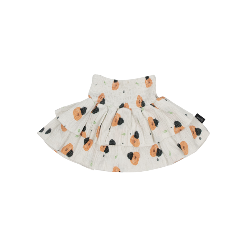 Summer skirt print peach