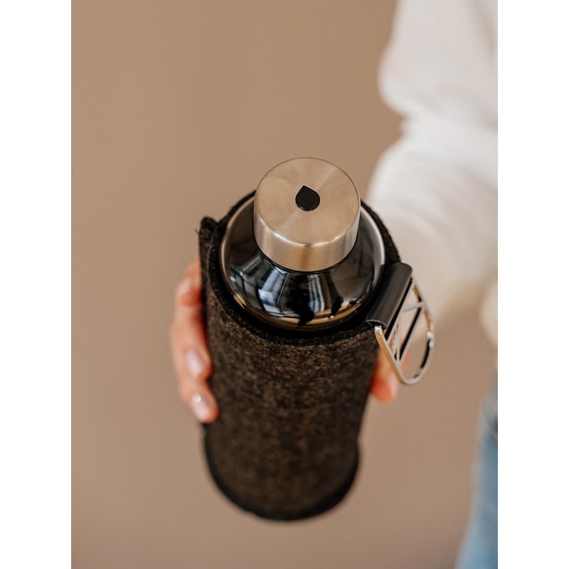 EQUA Glass Bottle With Felt Cover