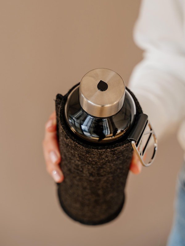EQUA Glass Bottle With Felt Cover