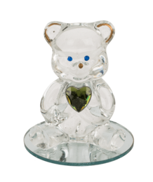 Glass Bear with Heart,