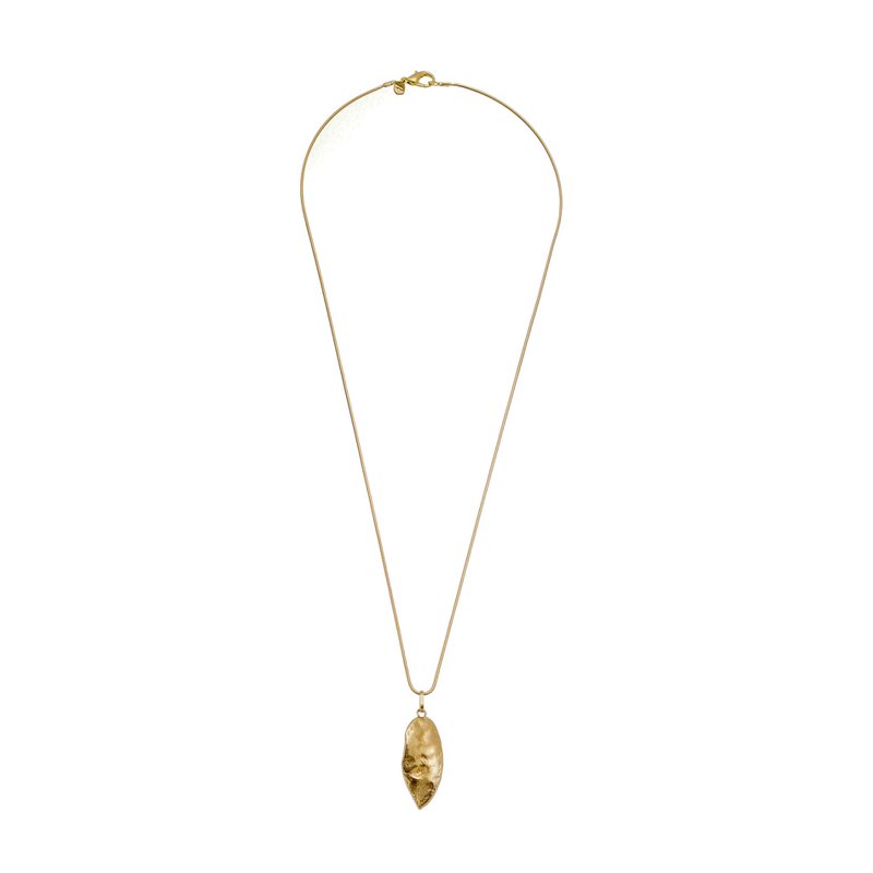Collana Lunga Marilia Capisani Foglia Solida - Oro
