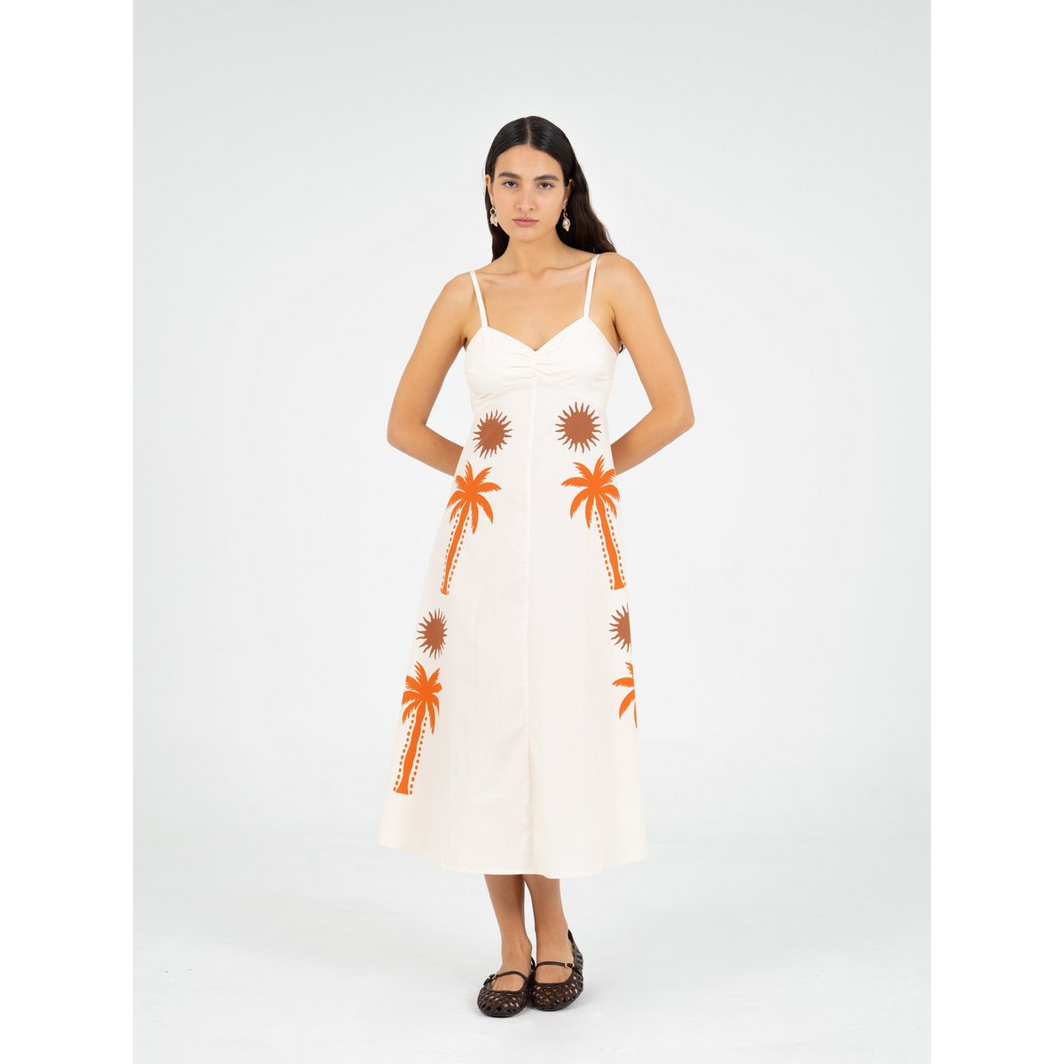 Lux-Kleid mit Palmen-Print