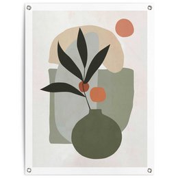 Garden poster Garden poster Vase with flowers 80x60