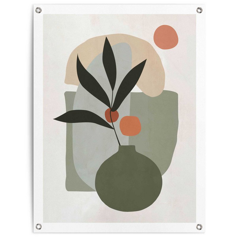 Garden poster Garden poster Vase with flowers 80x60
