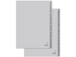 ECO tab Kangaro A4 numbers 180gr gray cardboard 4r 52pcs FSC