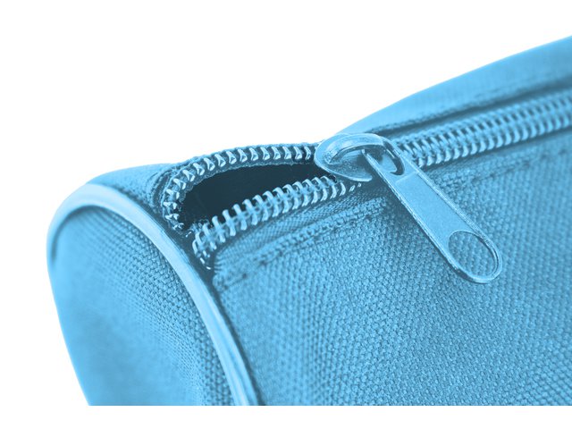 Trousse à stylo Kangaro ronde 20x8,5cm bleu