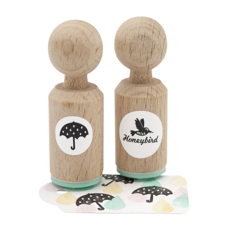 Mini paraply træstempel