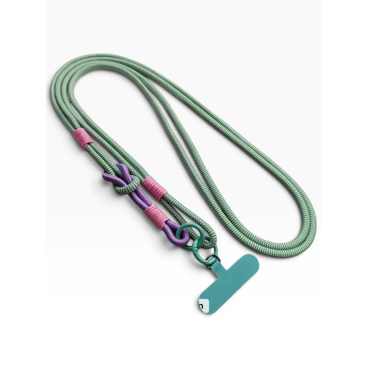 Lange telefoonketting 'LINA' - groen-wit