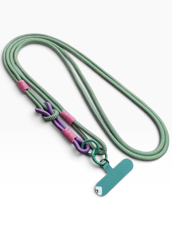 Lange telefoonketting 'LINA' - groen-wit