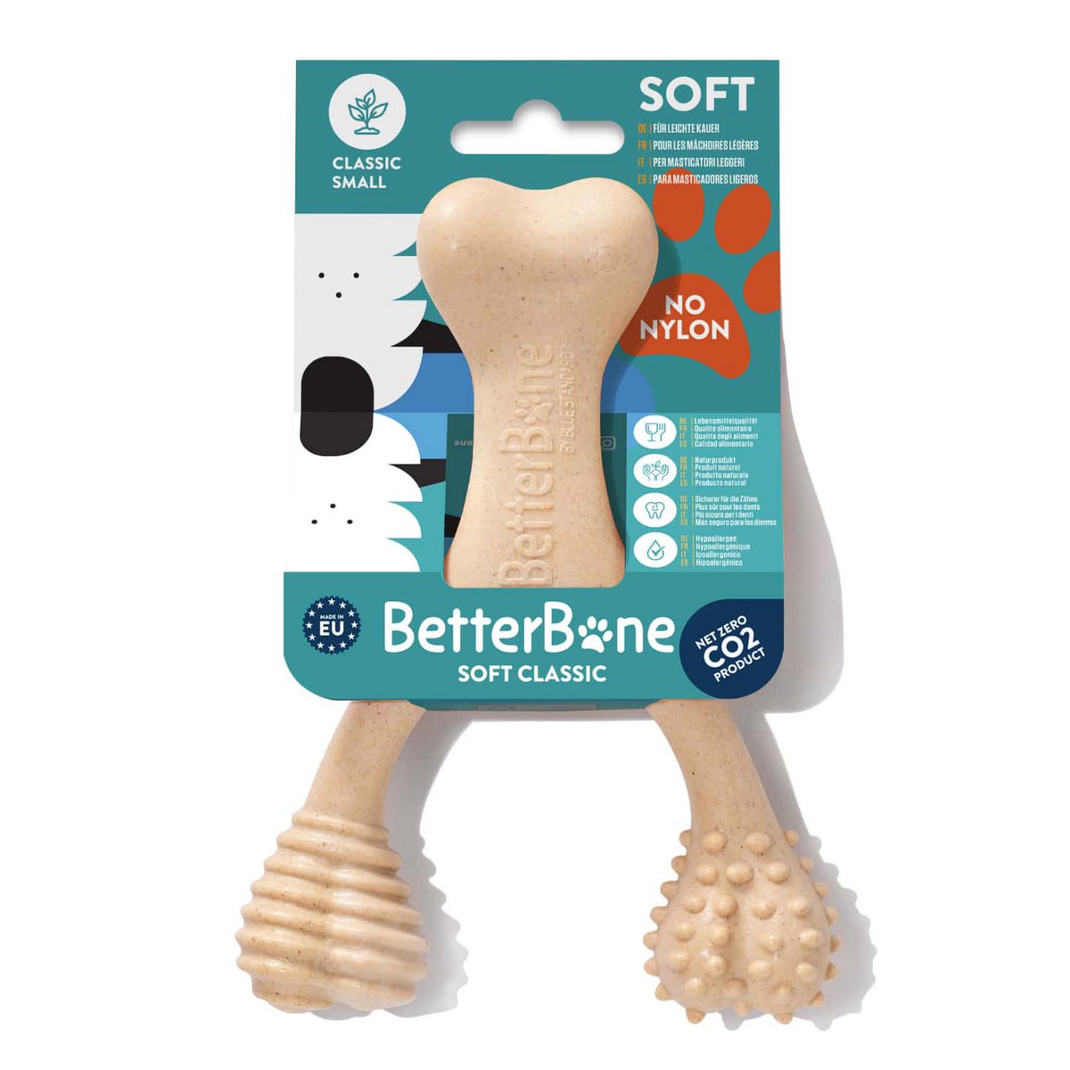 BetterBone Dogs Kauchen -SSmall Soft Classic (zonder nylon, CO2 neutraal gemaakt in Europa)