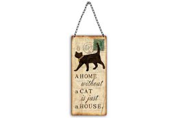 Metal sign cat 11x25 cm Isabelle Rose