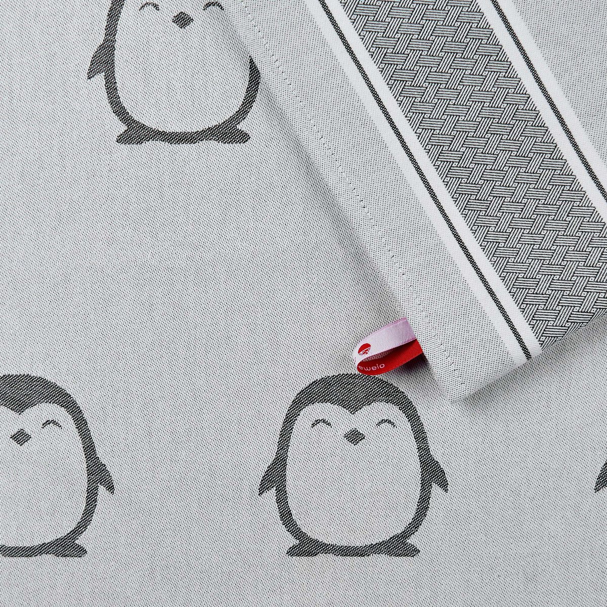 Küchenhandtuch Pinguin aus grauer Baumwolle