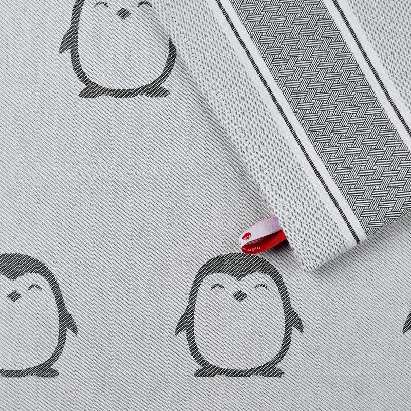 Küchenhandtuch Pinguin aus grauer Baumwolle