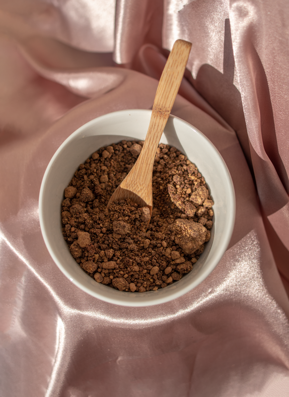Exfoliating nut powder