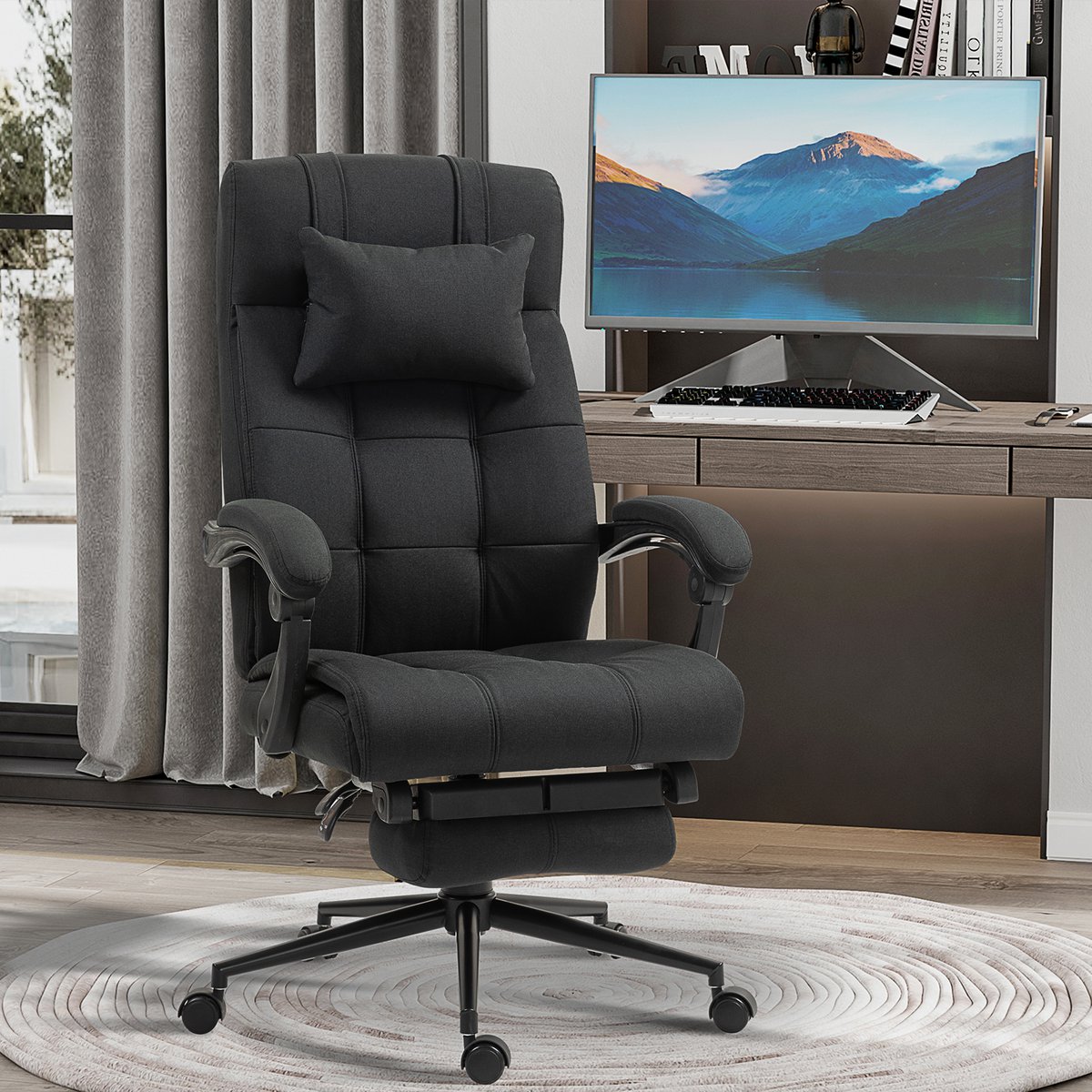 Schwarz 76.00x66.00x120.00 cm