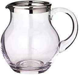 EDZARD kande Olivia, håndblæst krystalglas med platinkant, højde 17 cm, kapacitet 1,5 liter
