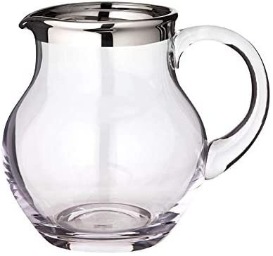 EDZARD kande Olivia, håndblæst krystalglas med platinkant, højde 17 cm, kapacitet 1,5 liter