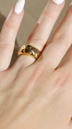 Goudfolie Band & Parel Ring