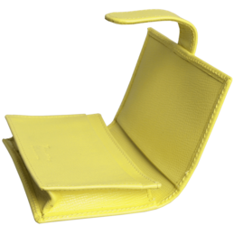 Saffiano visitkort etui citron