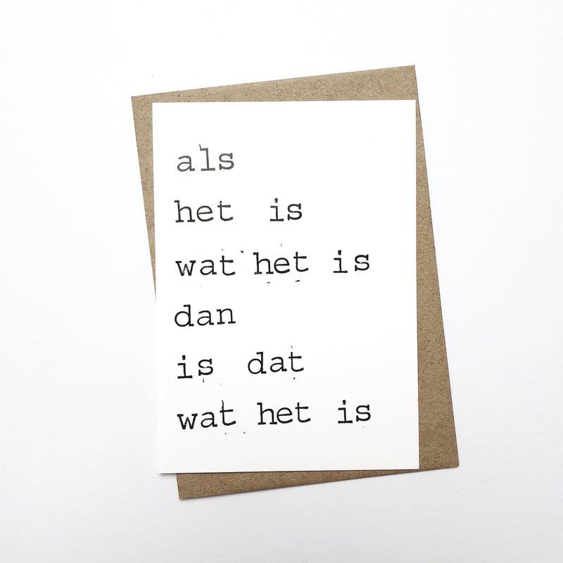 Wenn es das ist, was es ist, dann ist es das, was es ist
