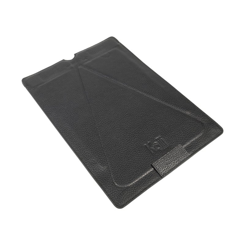 K0031AB | Case/Modular Tablet Stand in Genuine Leather, full grain, dollar grain. Black colour. Closing with magnets. Dimensions: 22 x 31 cm. Packaging: Tnt bag
