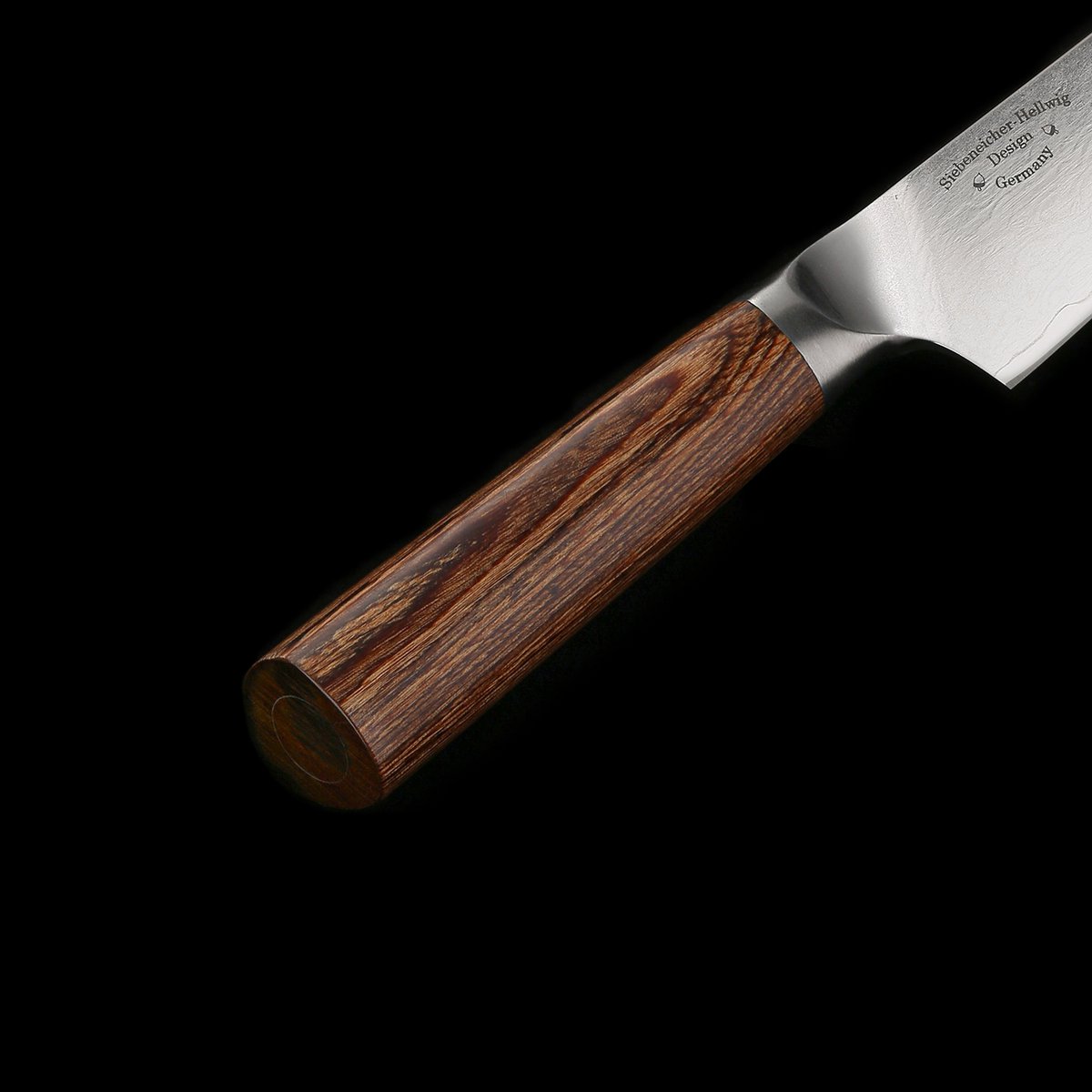 PUMA IP 5.5” Santokumesser, aus Japanischem VG-10 Damaststahl mit Griff aus Nussbaum-Pakkaholz