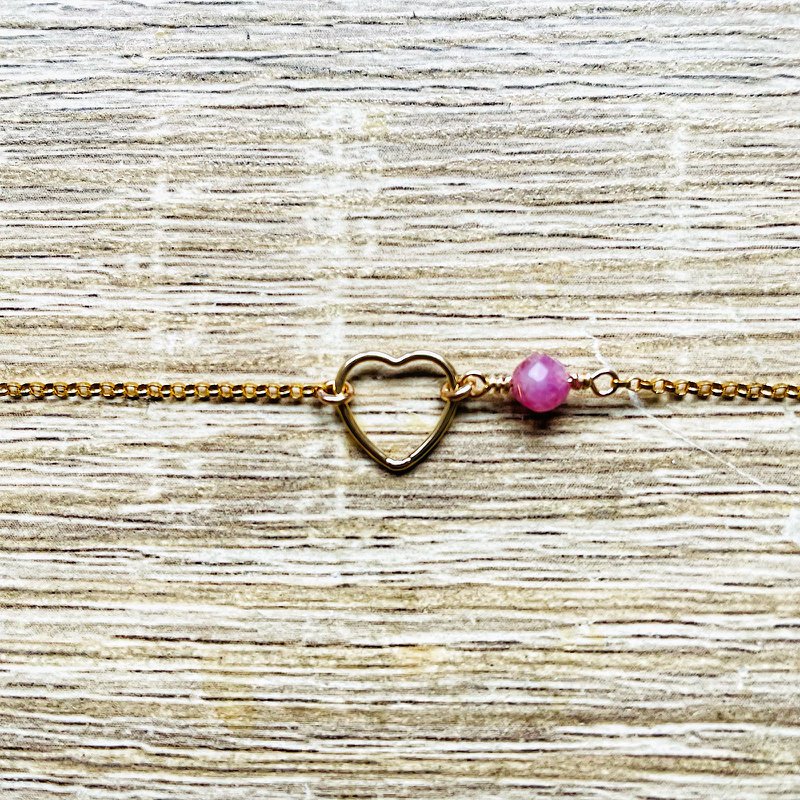 My Heart Birthstone Bracelet