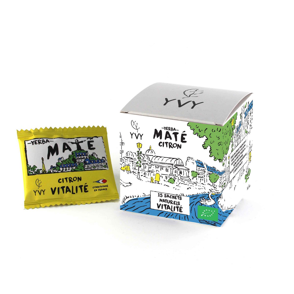 Organiczna mate cytrynowa - 15 biodegradowalnych torebek mate