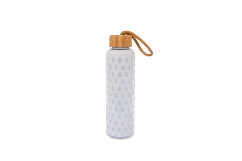Glass bottle blue dots 550 ml BPA free Isabelle Rose