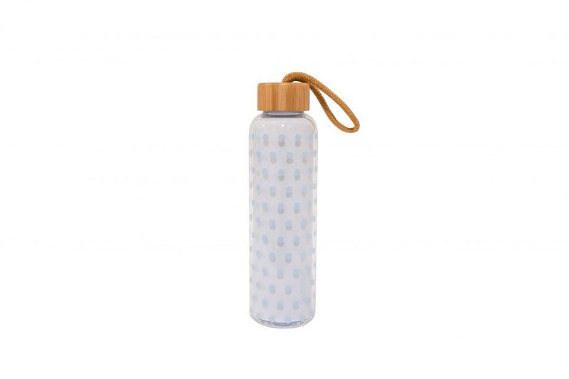 Botella cristal lunares azules 550 ml libre de BPA Isabelle Rose