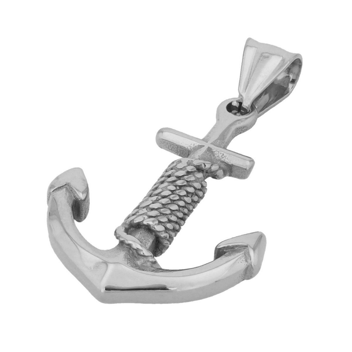 Accent anchor pendant "Elyssar", stainless steel, silver-colored