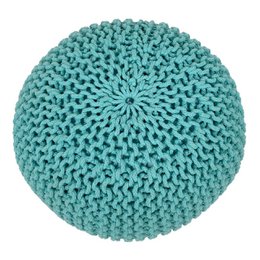 Knitted stool pouf Ø 45 H 30 cm cm seat pouf knitted floor cushion
