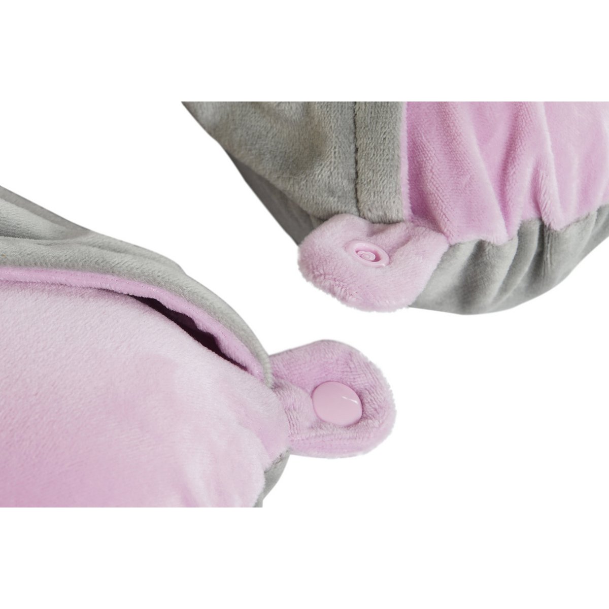 COJIN VIAJE POLIESTER 30X10X32 CAPUCHA ROSA RC208036