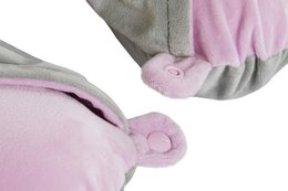 COJIN VIAJE POLIESTER 30X10X32 CAPUCHA ROSA RC208036