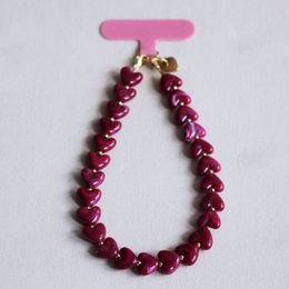 Corazones del cable telefónico - magenta