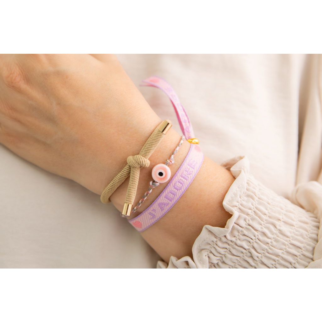 Pulsera Nudo Dorado Beige