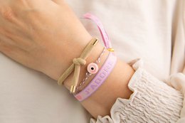 Pulsera Nudo Dorado Beige