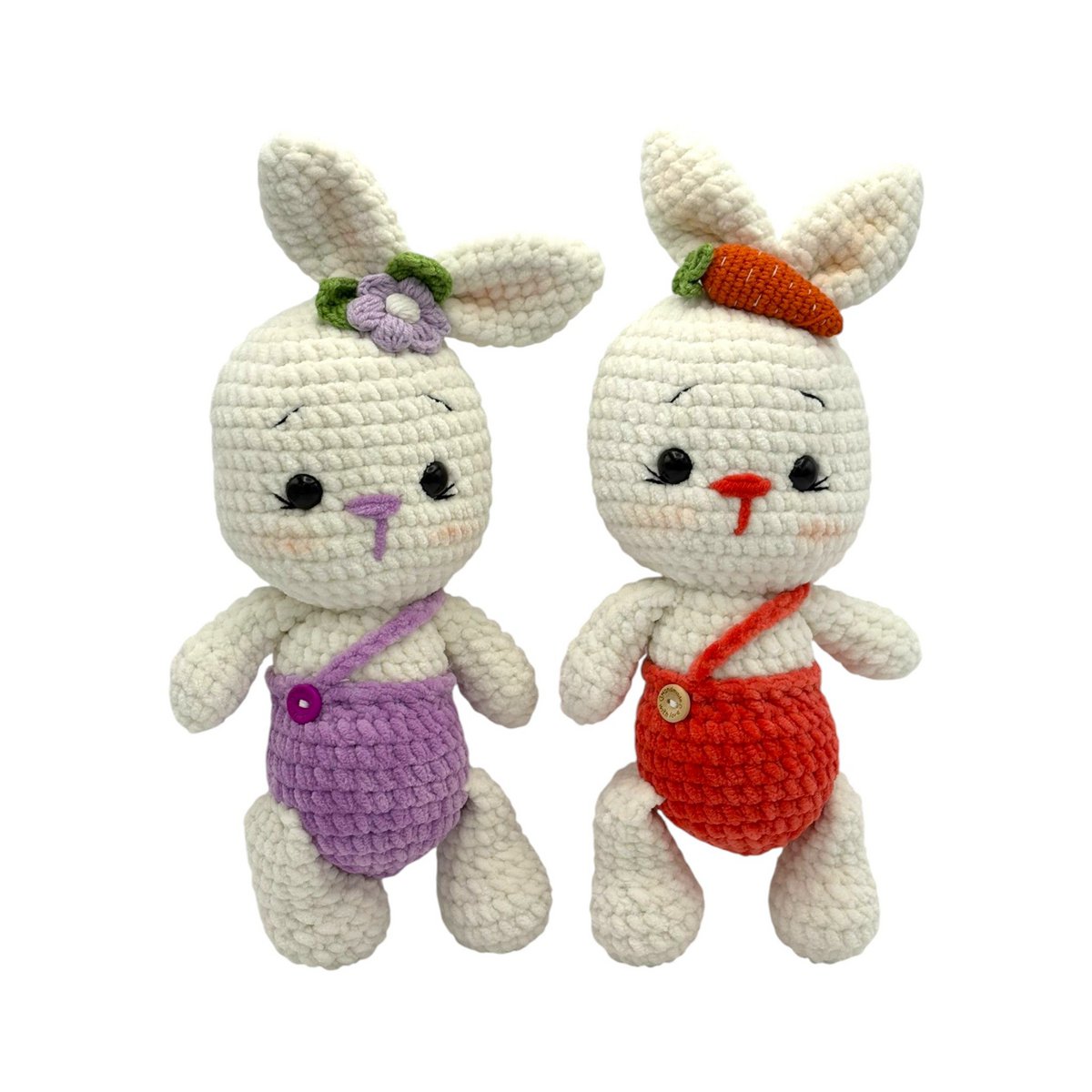 Handmade cuddly toy - bunny - made of velvet