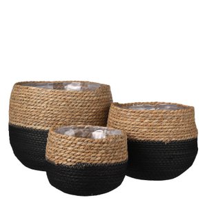 Plant basket set Jorck Black